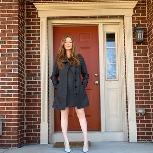 Banana Republic Gray Peacoat